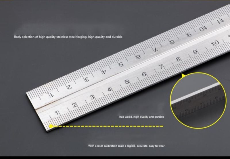Horizontal Movable Square Aluminum Alloy 45 Degree Right Angle Ruler