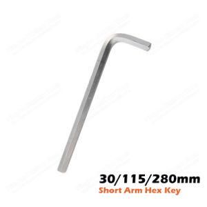 30/115/280mm Cr-V Short Arm Hex Key Wrench for Hand Tools Chromed