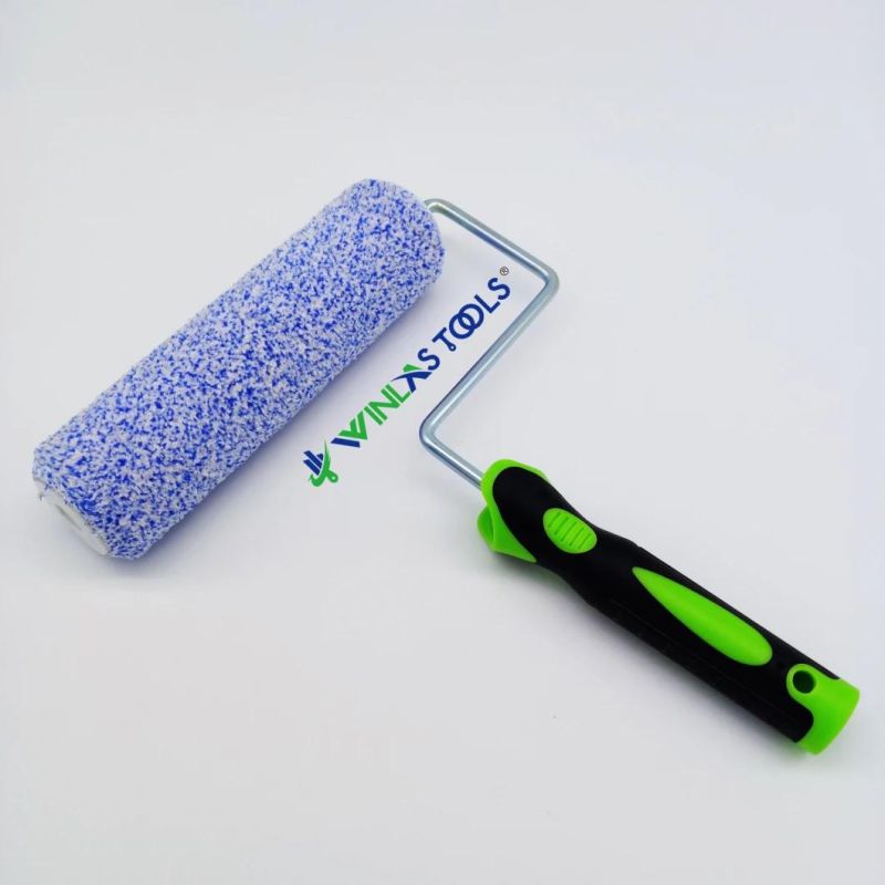Microfiber Blue White Paint Roller Refill with Handle