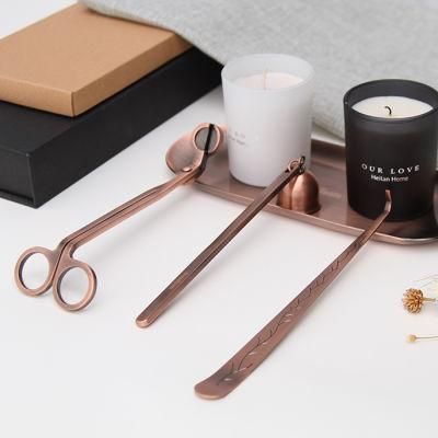 Wholesale Custom Logo Wick Trimmer Dipper Candle Snuffer Tray Candle Set