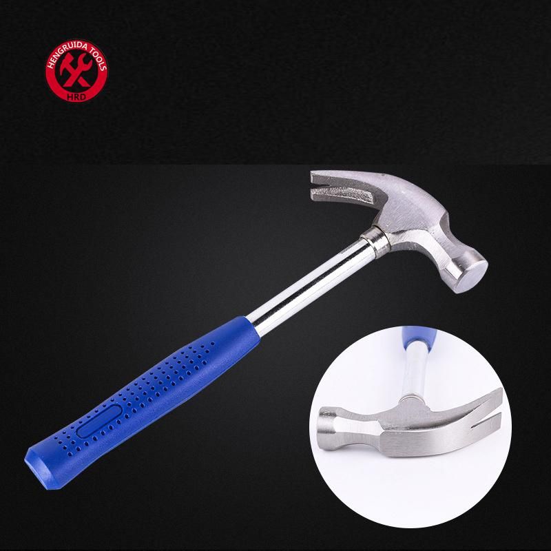 Professional 8oz / 250g Forged Carbon Steel Claw Hammer with Tubular Handle