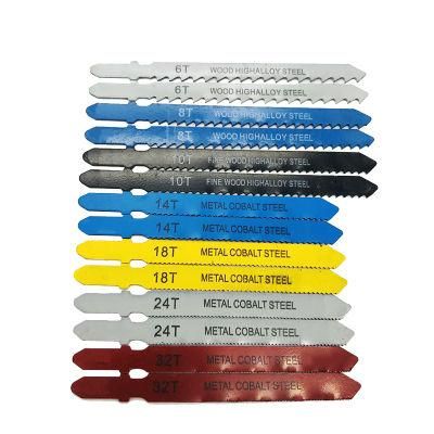 14PCS T-Shank Metal Steel Jigsaw Blade Set Fitting for Wood