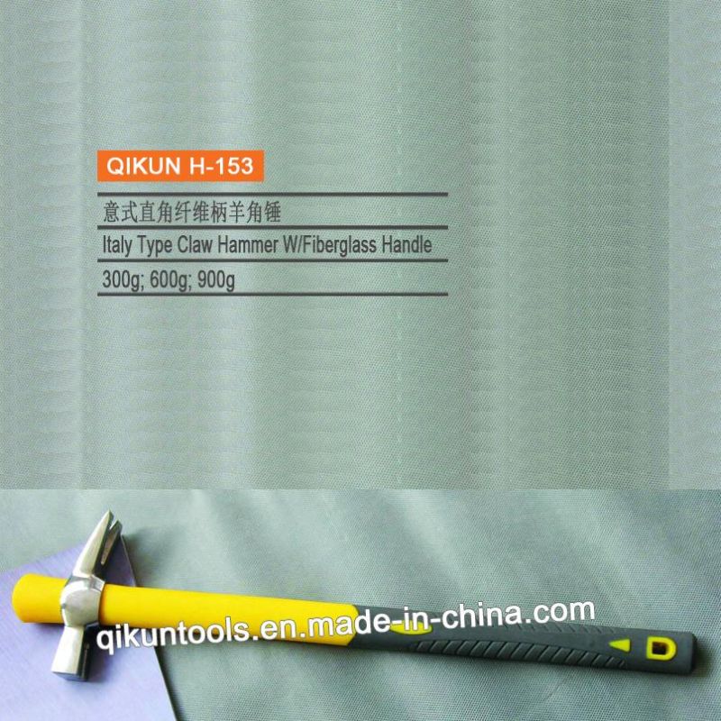 H-149 Construction Hardware Hand Tools American Straight Type Claw Hammer with Fiberglass Handle