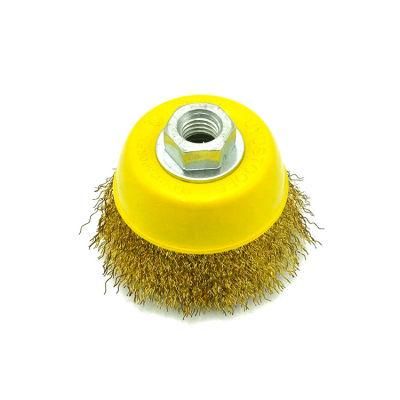 Factory Direct Sale Brass Wire Cup Brush for Rust Cleaning