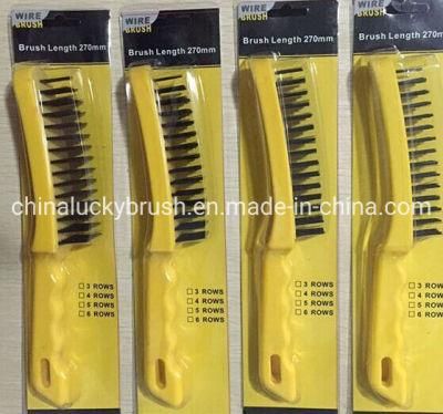 270mm Plastic Handle Steel Wire Brush (YY-569)