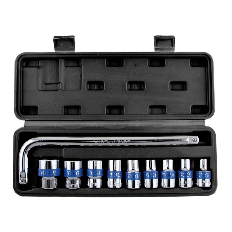 10 PCS 1/2′′dr. L-Type Wrench Socket Set with Plastic Box