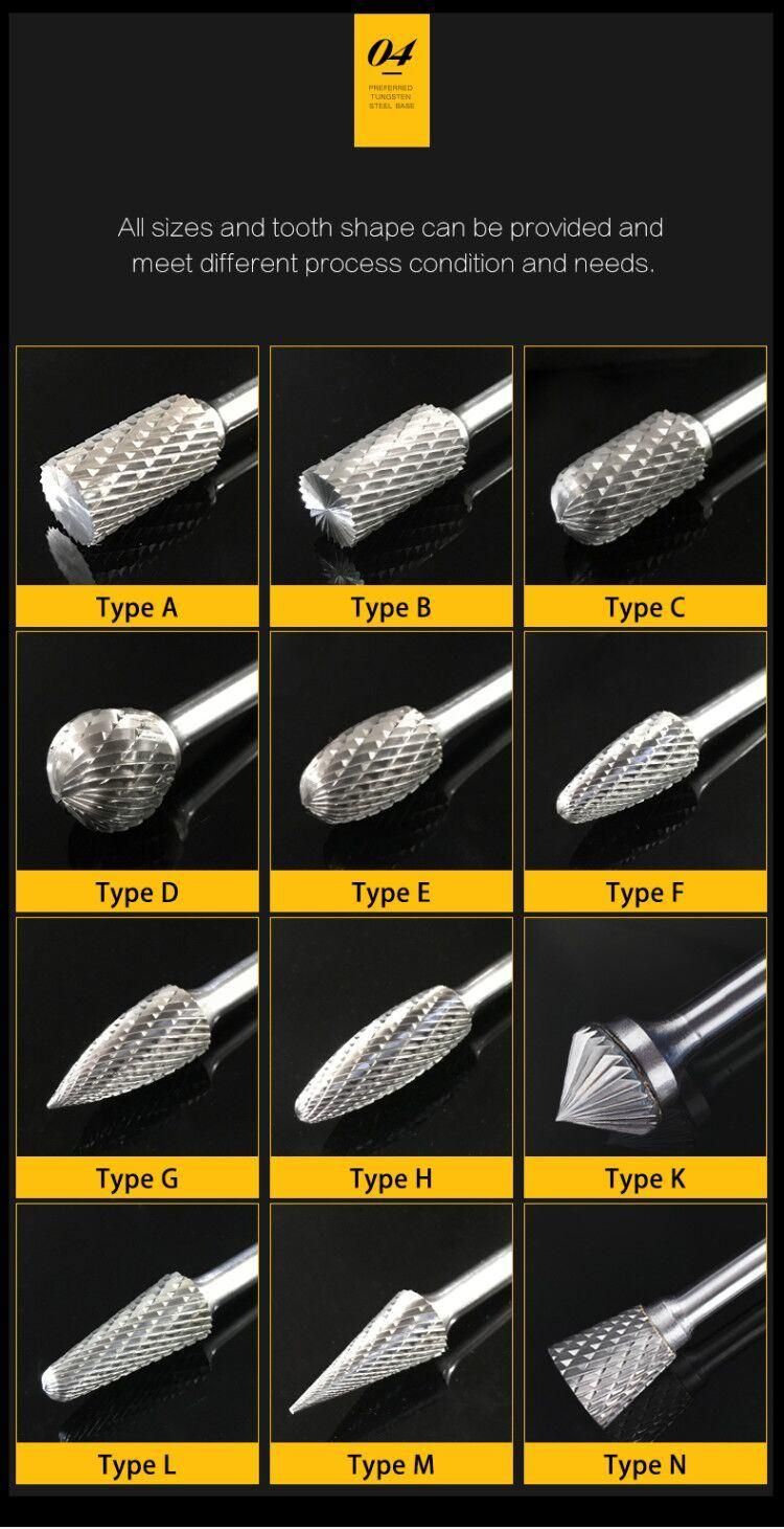 New Price Rotary Cutter Tungsten Carbide Burr with Various Shapes