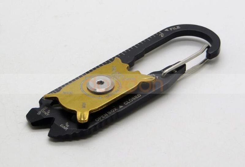 20 in 1 Camping Hiking Outdoor Survival Buckle Keychain Tool