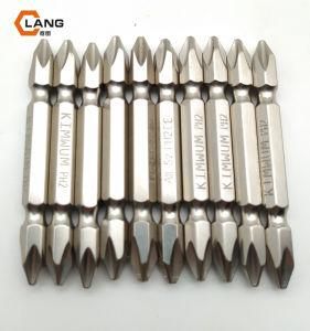 Nickel Plated Phillips Screwdriver Bits pH2 Double End Power Bits
