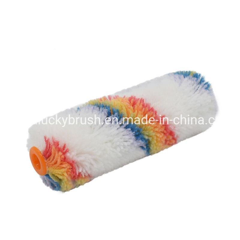 7 Inch Woven Polyester Fabric Paint Roller Brush (YY-SJPR010)