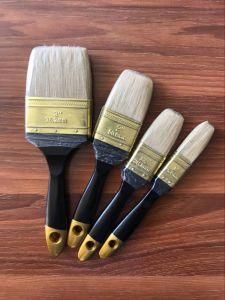 White Bristle Paint Brush with Wooden Handle