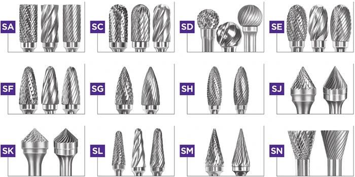 ISO Solid Carbide Burs with Excellent Endurance