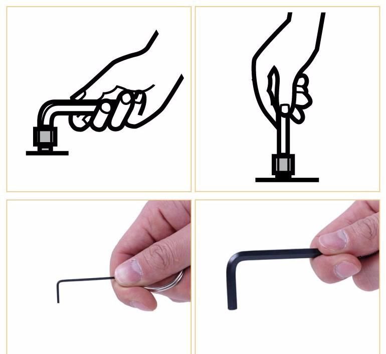 8PC Elastic Ring Hex Key Wrench Set