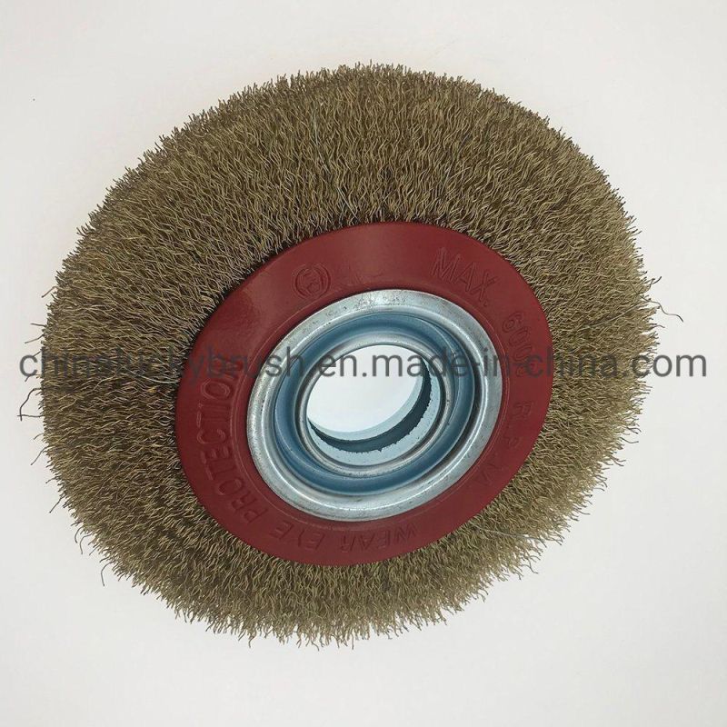 150mm Brass Coated Steel Wire Wheel Brush (YY-937)