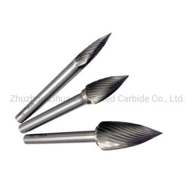 G0618m06 Carbide Burrs, Arc Pointed Nose Rotary Files, G Shape for Woodworking