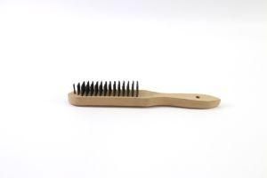High Quality Copper Stainless Steel Wire Brush with Wooden Handle