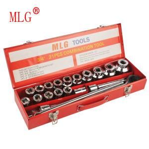 21PCS 3/4&prime;&prime; Multi-Purpose Hex Socket Set Packed with Iron Box (MLG21)