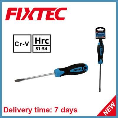 Fixtec CRV Hand Tools Magnetized Tip Slotted Screwdriver