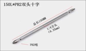 S2 Steel Chrome Plated 150mm pH2 pH3 Double Ends Screwdriver Power Bit with Strong Magnetic
