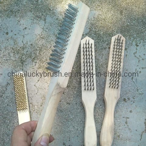 4X15 Steel Wire Wooden Handle Cleaning Brush (YY-846)