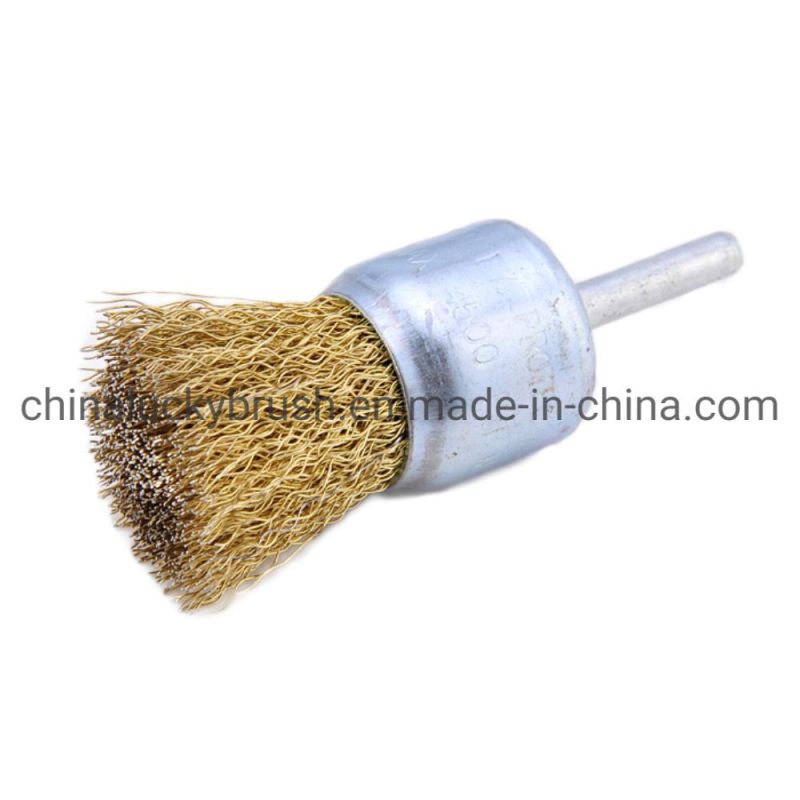 Crimped Wire Wheel Brush with Shaft (YY-856)