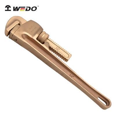 WEDO High Quality Beryllium Copper Pipe Wrench (American Type) Non-Sparking Pipe Spanner