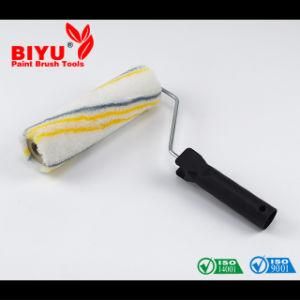 Black Handle Black and White Three Stripes Roller Brush Hardware Tool on White