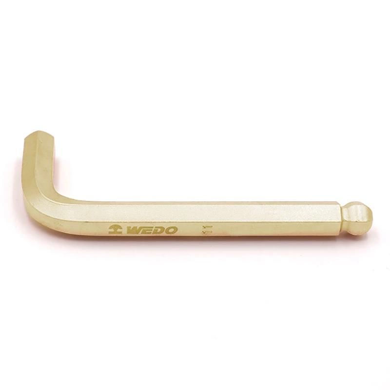 WEDO Non-Sparking Spanner L Type Hex Allen Key with Ball Nose End Wrench Aluminium Bronze
