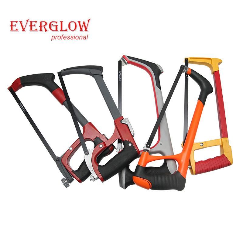 High Quality 12" Three Colors Adjustable Hacksaw Frame Double Soft Grip for Sawing Metal Wood PVC Pipes Garden Saw
