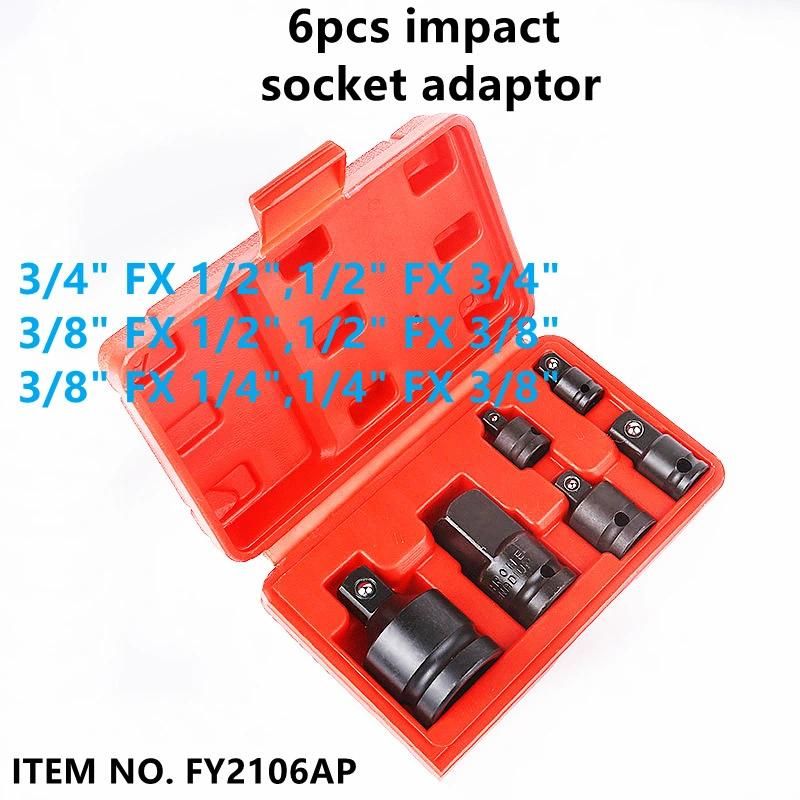6PCS Professional Impact Socket Adaptor Tool Box Set (FY2106AP)
