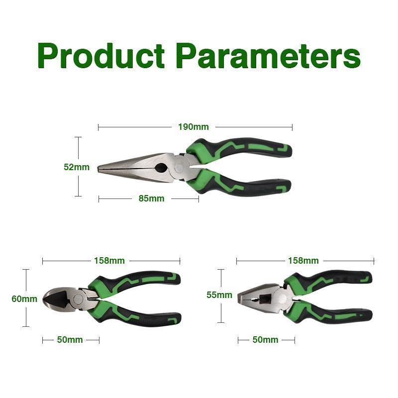 Wire Side Cutter Alicate Hand Tool Pliers Long Nose Diagonal Cutting Combination Pliers High Quality Hardware Tools Industrial Combination Pliers