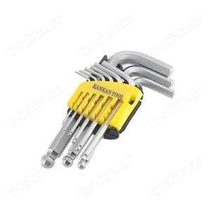 9PCS Short Long Ball Hex Key Set Wrench Chromed for Hand Tools
