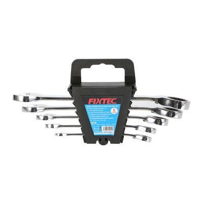 Fixtec 5 Piece Combination Wrench Set with Wrench Set Metric and Standard