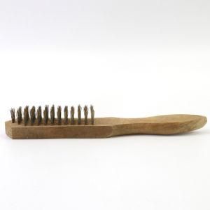 Copper Stainless Steel Wire Brush with Wooden Handle