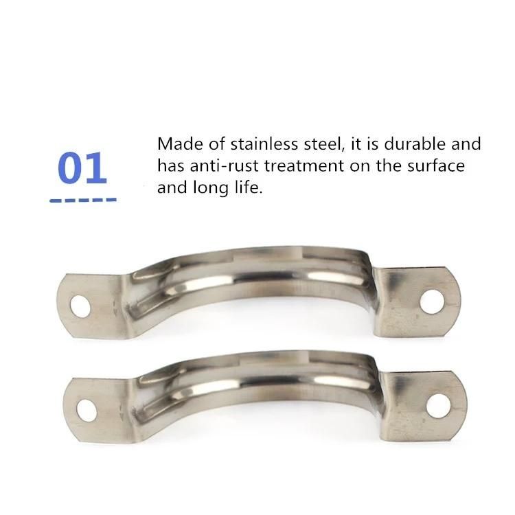 OEM ODM Customized U Shape Stainless Steel Spring Pipe Clamp with Competitive Price