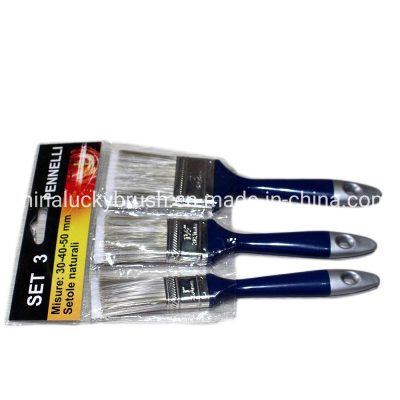 Double Colour Wood Handle Bristle Wire Paint Brush (YY-612)