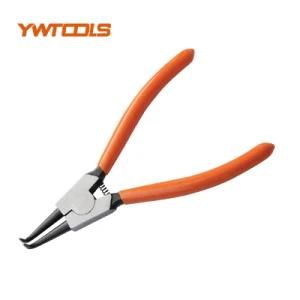 9&quot; Japanese-Style External Circlip Pliers Bent Tips with PVC Handle