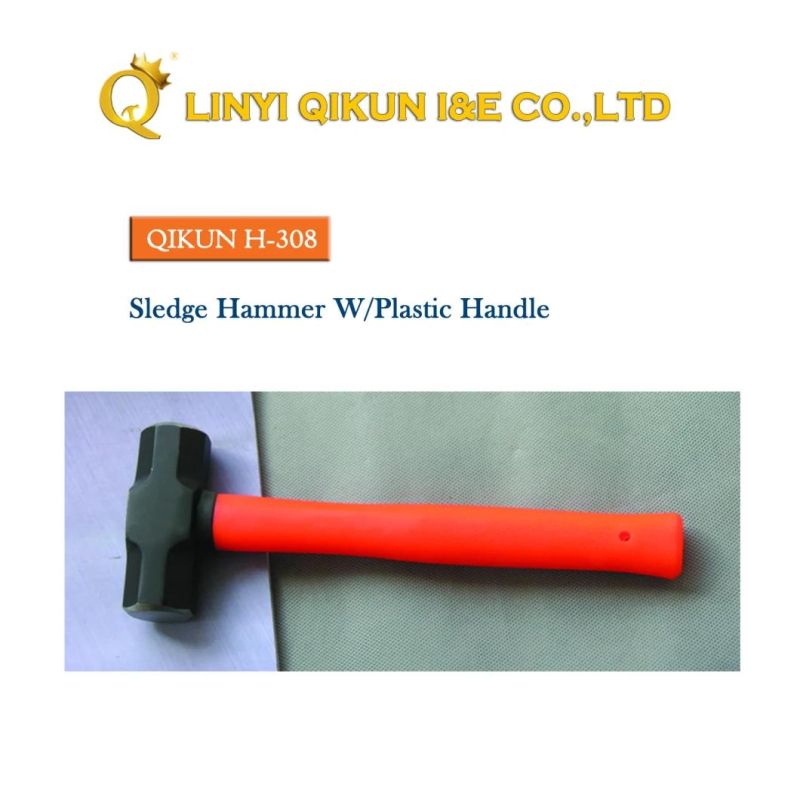 H-253 Construction Hardware Hand Tools Fibreglass Rubber Handle German Type Machinist′s Hammer