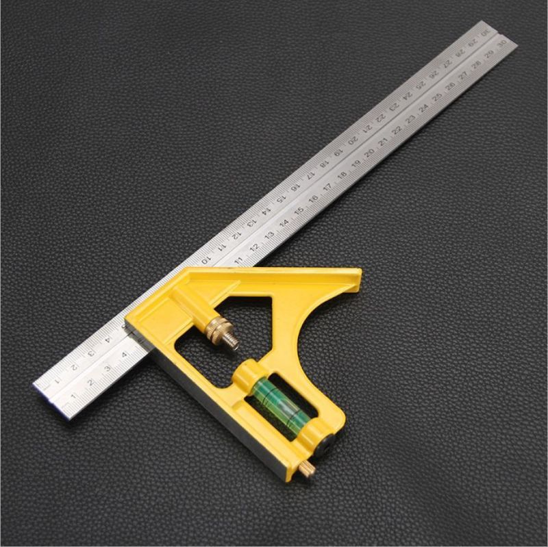 Horizontal Movable Square Aluminum Alloy 45 Degree Right Angle Ruler