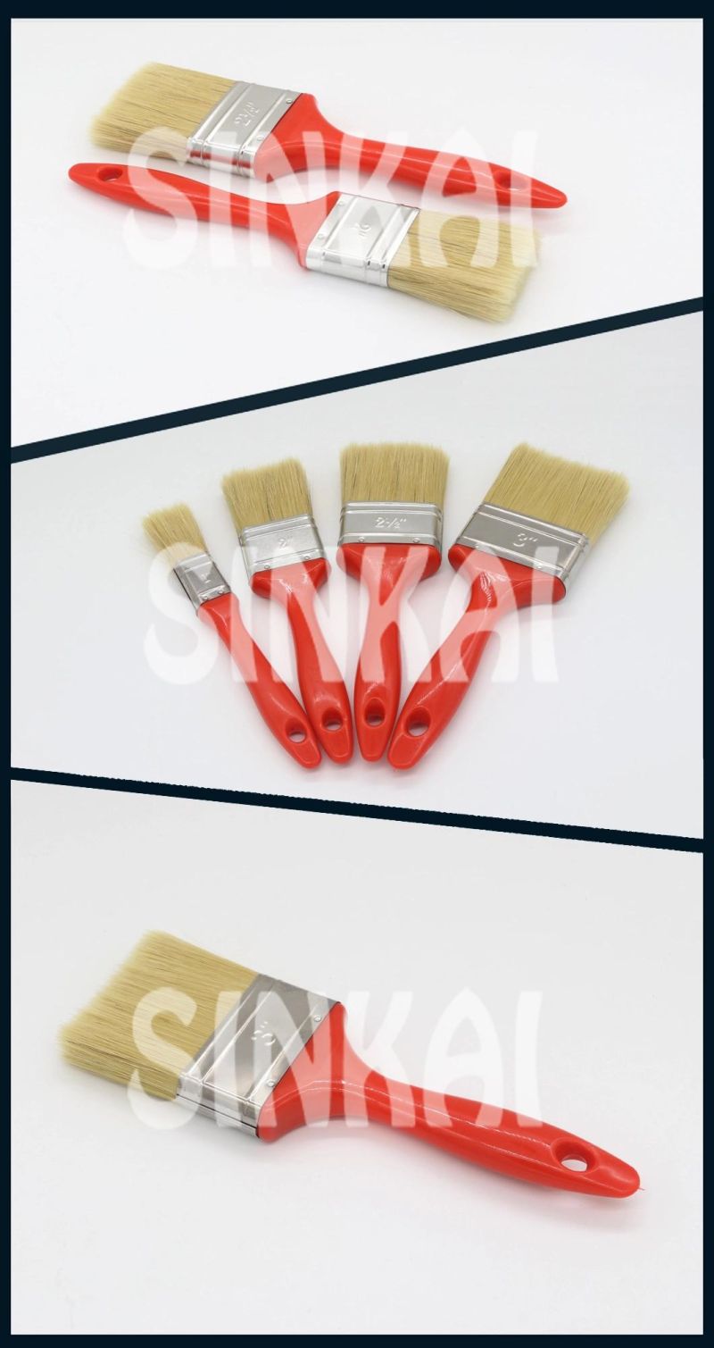 Ukraine Plastic Handle White Bristle Painting Brush