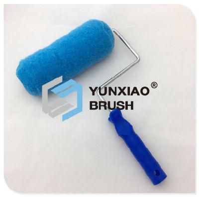 Blue Polyester Paint Roller Brush with Plastic Handle