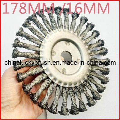 178mm Twist Knot Steel Wire Wheel Brush (YY-075)