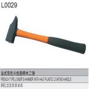 French Type Joiner&prime;s Hammer with Half Plastic-Coating Handle L0029