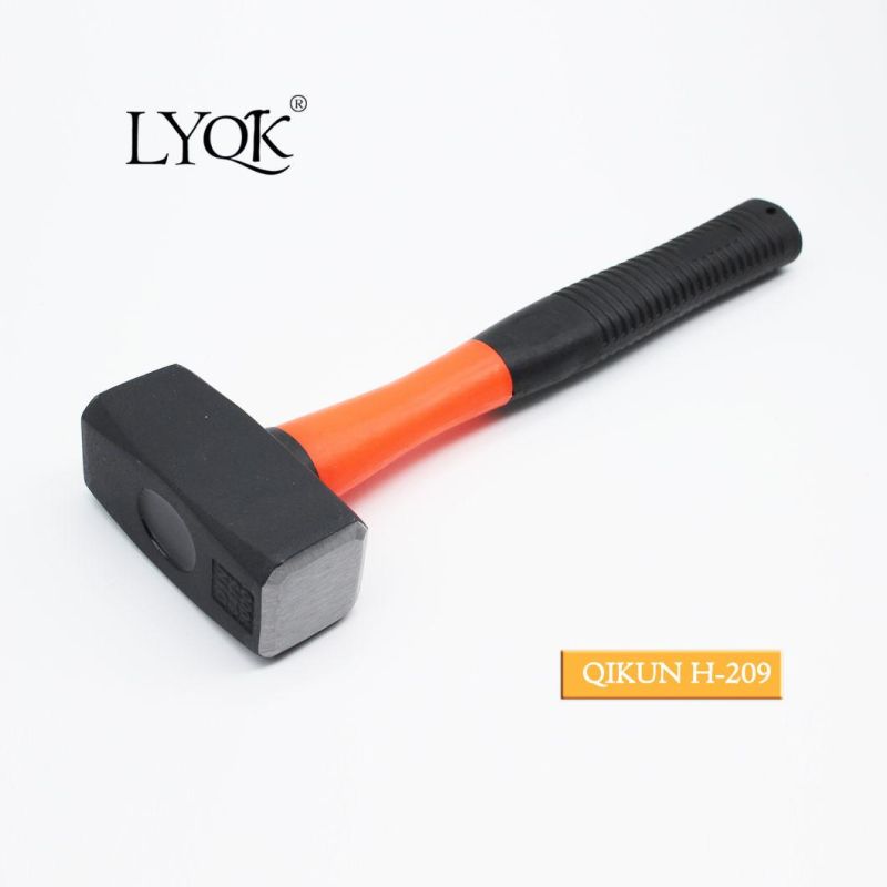 H-209 Construction Hardware Hand Tools Plastic Coated Handle German Type Stoning Stone Hammer