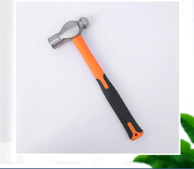 Plastic-Coated Handle Hammer Multipurpose Hammer 45# Steel Nail Installation Round Head Hammer