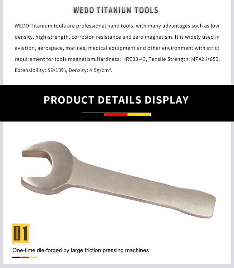 WEDO Titanium Wrench Striking/Slogging Open Spanner Light Weight Non-Magnetic Rust-Proof Corrosion Resistant