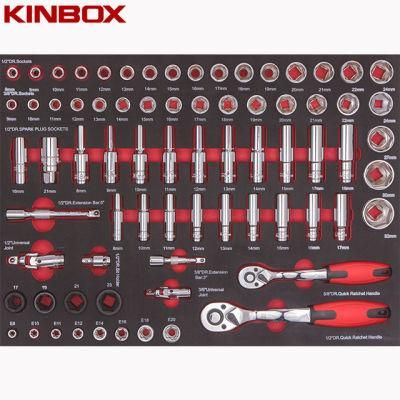 Kinbox Professional Hand Tool Set Item TF01m302 3/8 &amp; 1/2 Socket Set