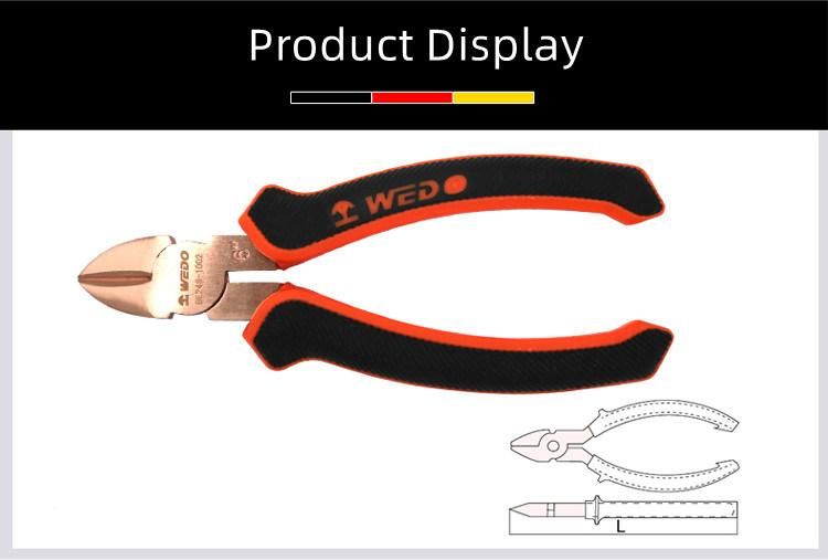 WEDO 6" 8"Non-Sparking Diagonal Cutting Pliers Side Wire Cutters Pliers Beryllium Copper Bam/FM/GS Certified