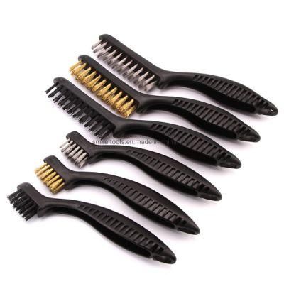 6 PCS Blister Card Pack Wire Brush Set with PP Handle