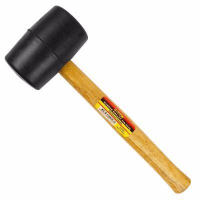 High Quality 1lb Rubber Mallet with Wooden Handle for Construction